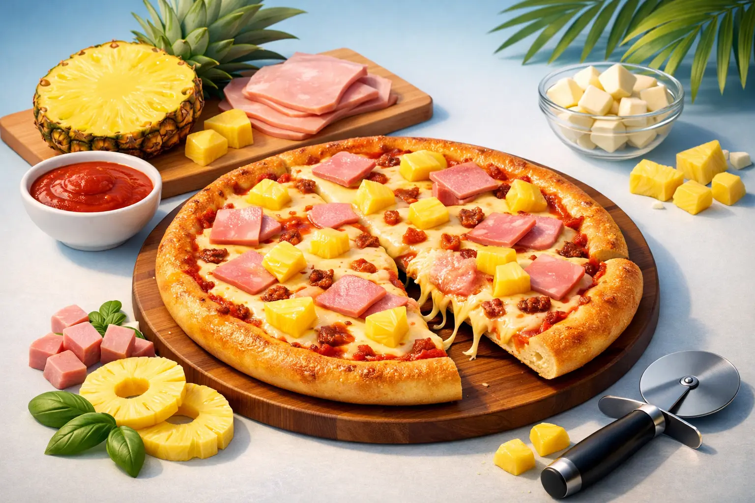 Hawaiian Pizza With Ham Done Right