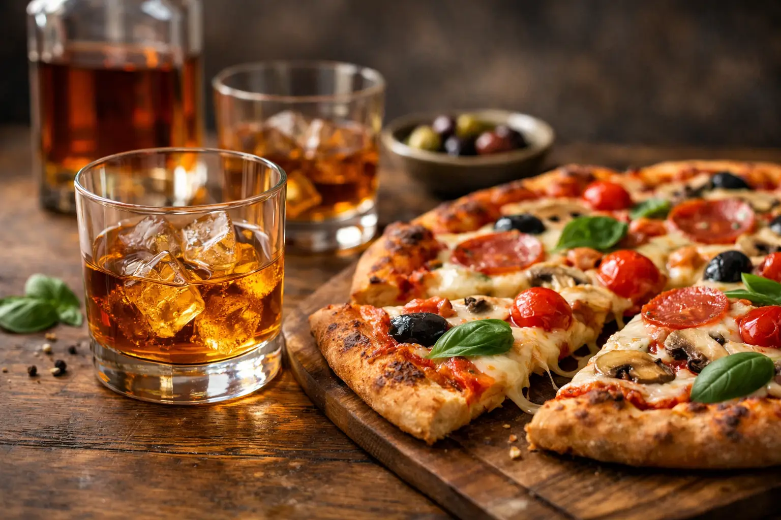How Bourbon Complements Pizza Flavors