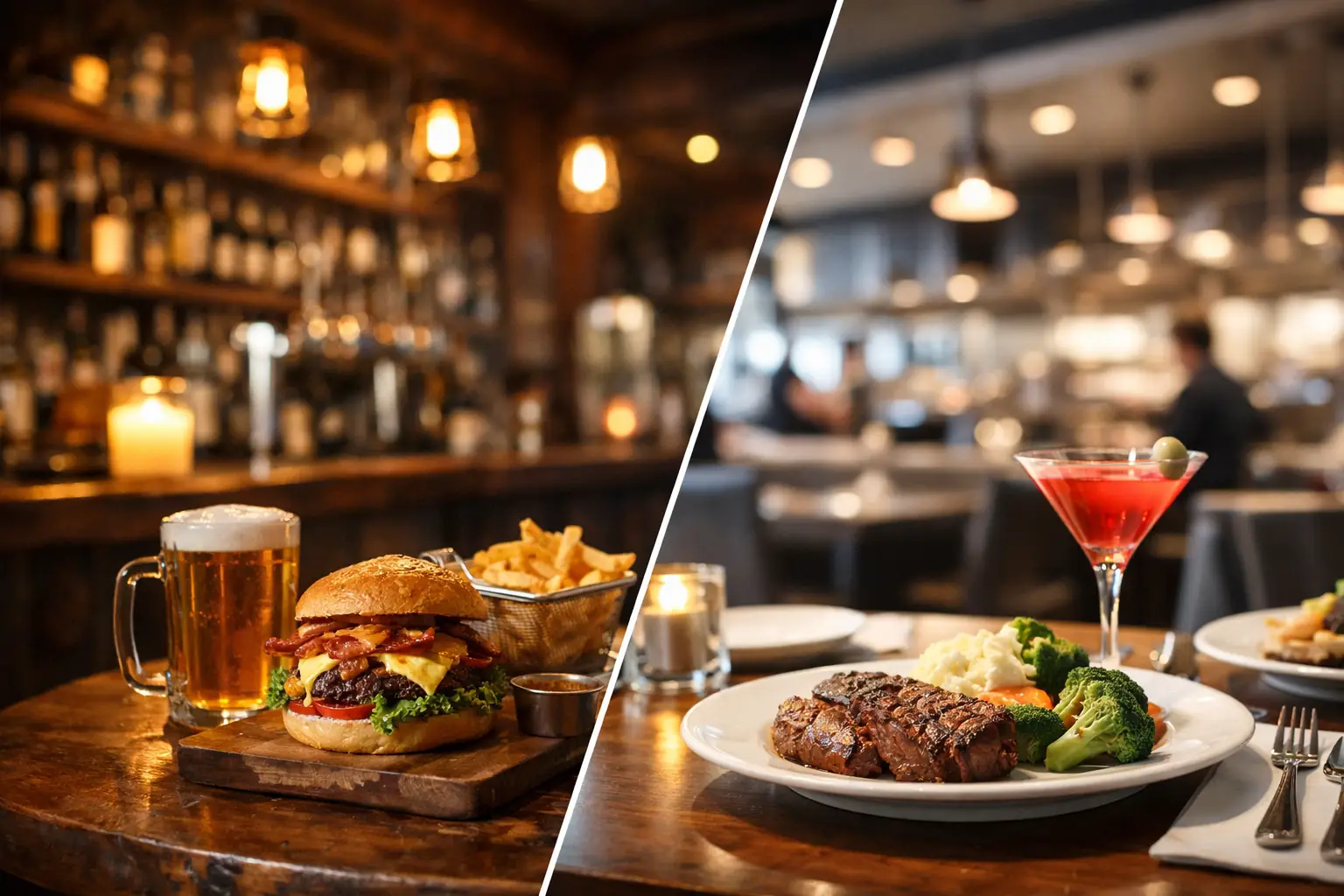 Local Tavern vs Chain Restaurant for Dinner